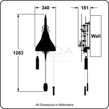 Load image into Gallery viewer, Concorde technical drawing showing overall dimensions