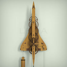 Load image into Gallery viewer, Concorde top view with clock gear train running down the length of the fuselage