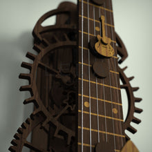 Load image into Gallery viewer, Close up view of gears with guitar spoke details and guitar seconds hand
