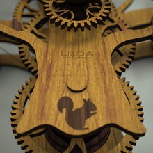 Load image into Gallery viewer, LEDA Logo etched onto the front face of the oak Tree Of Life wooden clock