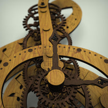 Load image into Gallery viewer, Treble clef minute hand finished in walnut and with treble clef detail