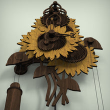 Load image into Gallery viewer, Bottom view of sunflower clock