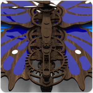 Butterfly clock gears with butterfly gear centres
