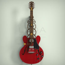 Load image into Gallery viewer, Cherry red Gibson ES-335 guitar clock