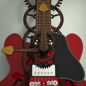 Guitar clock plectrum hands