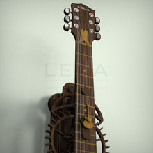 Load image into Gallery viewer, Guitar headstock with chrome effect tuning pegs