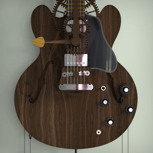 Front view of guitar wall clock 