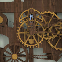 Load image into Gallery viewer, showmans steam engine clock with grahams escapement wheel and pallets
