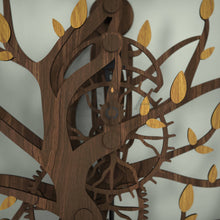 Load image into Gallery viewer, Tree Of Life wooden wall clock escapement mechanism with pallets